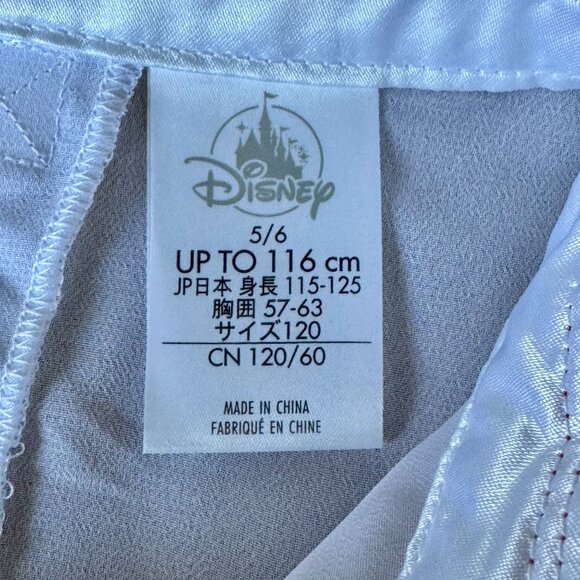 DISNEYLAND Mary Poppins Dress Up Girls 5-6 Costume White Red Lace Fair Cosplay - Picture 10 of 12